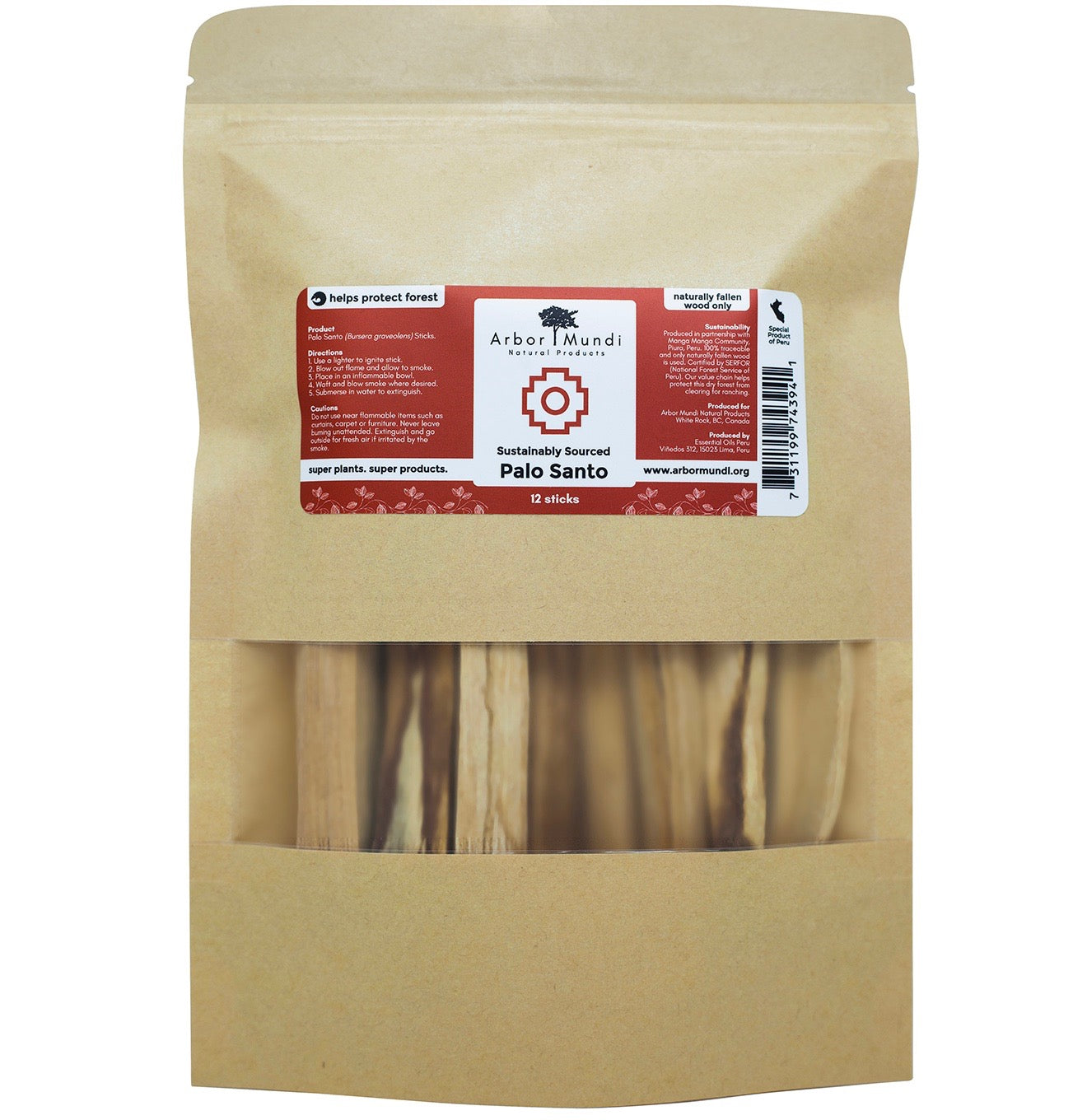 Sustainably Sourced Palo Santo (6 or 12 sticks)