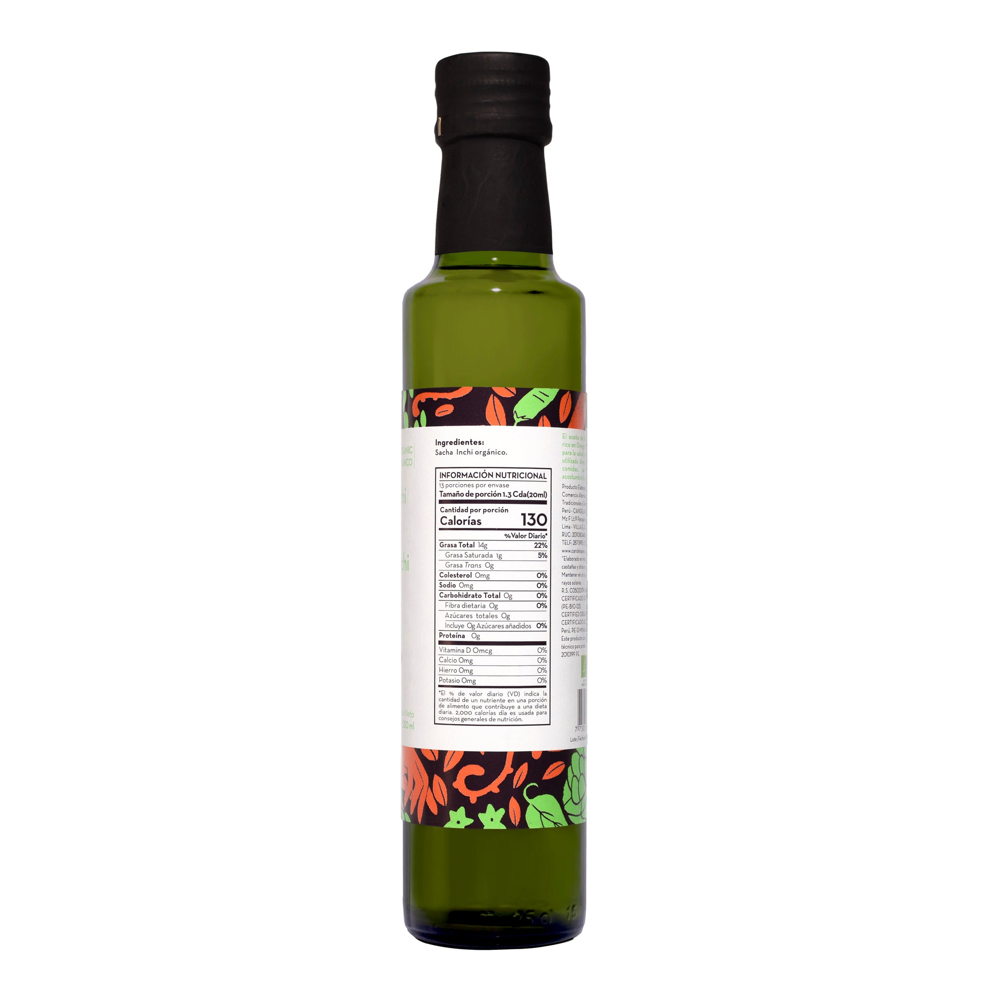 250ml (8.45oz) Organic Sacha Inchi Oil (food format)