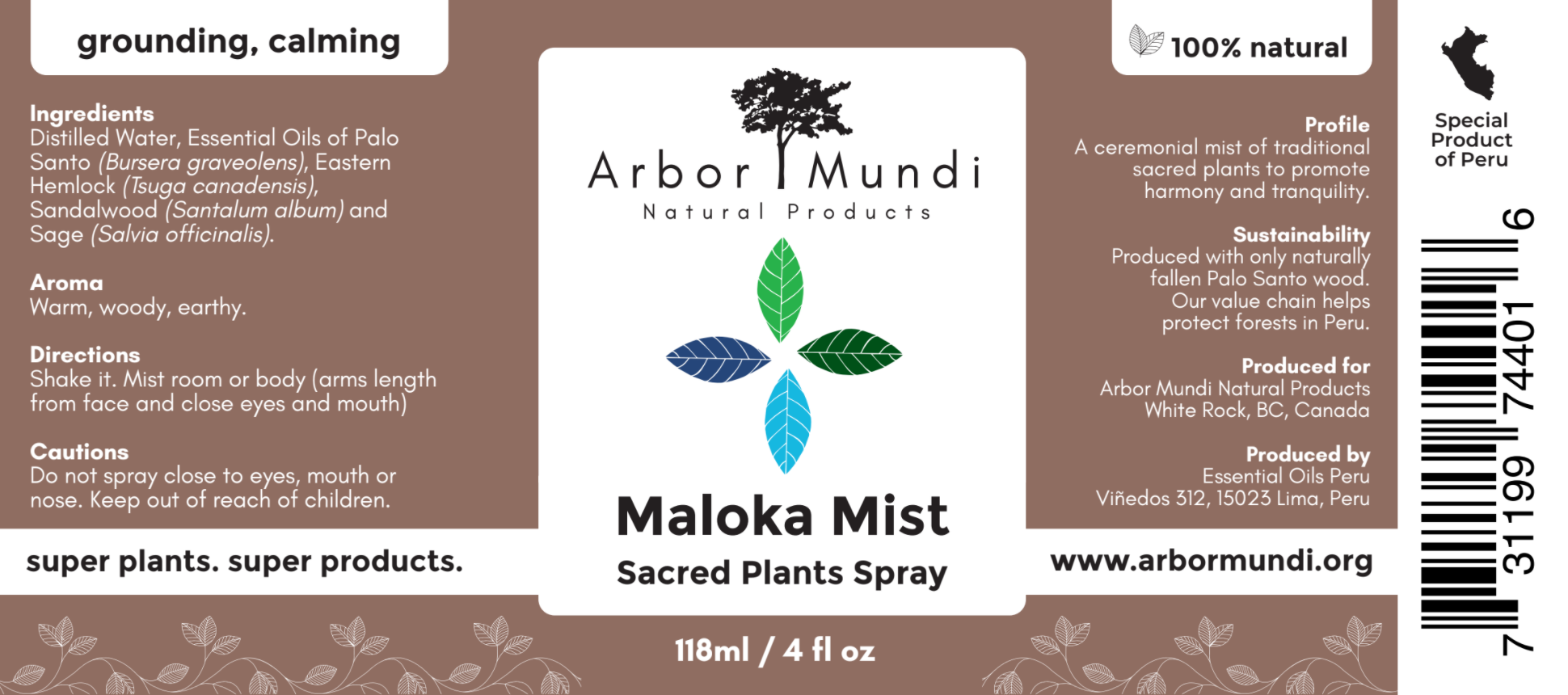 Maloka Mist Sacred Plants Spray